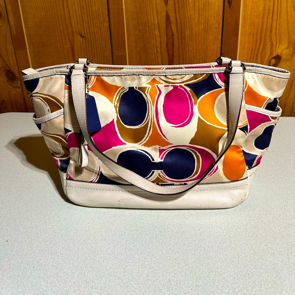 Coach Signature Multicolor Monogram Purse